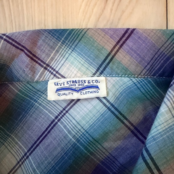 Vintage Levi's Women Multicolor Plaid Shirt - Picture 2 of 2
